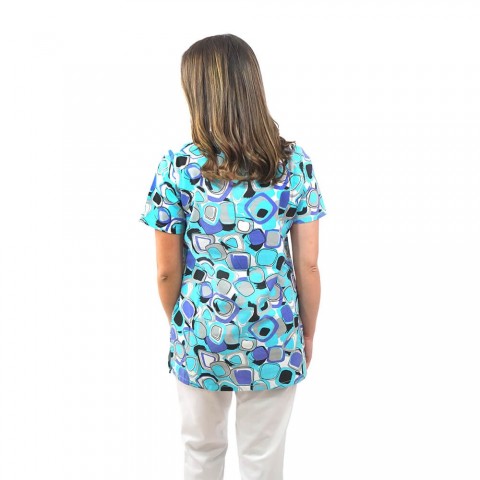 Bluza medicala imprimata Lotus 1, Geometry Fun