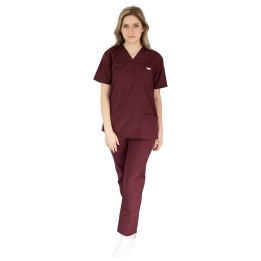 Costum medical Lotus 4, Basic 1, unisex, visiniu
