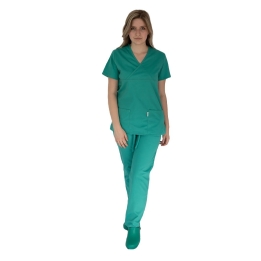 Costum medical femei, Lotus 2, 8073 verde chirurgical