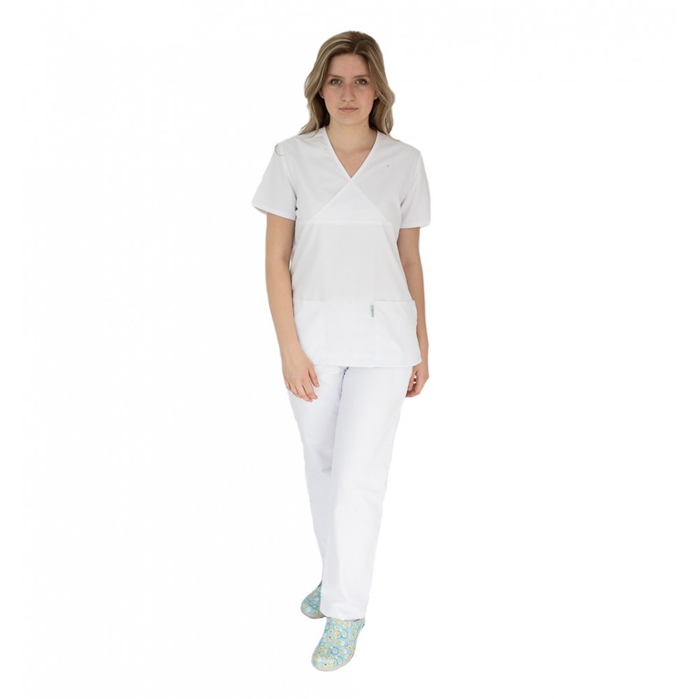Costum medical femei, Lotus 2, 8073 alb