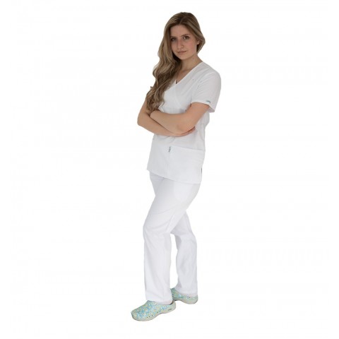 Costum medical femei, Lotus 2, 8073 alb