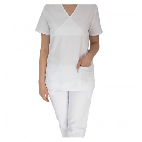 Costum medical femei, Lotus 2, 8073 alb