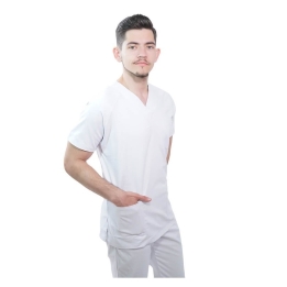Costum medical Lotus 4, Basic 1, unisex, alb