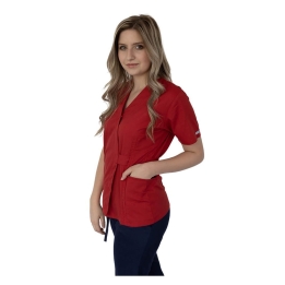 Bluza kimono cu maneca scurta, Lotus 1, rosu