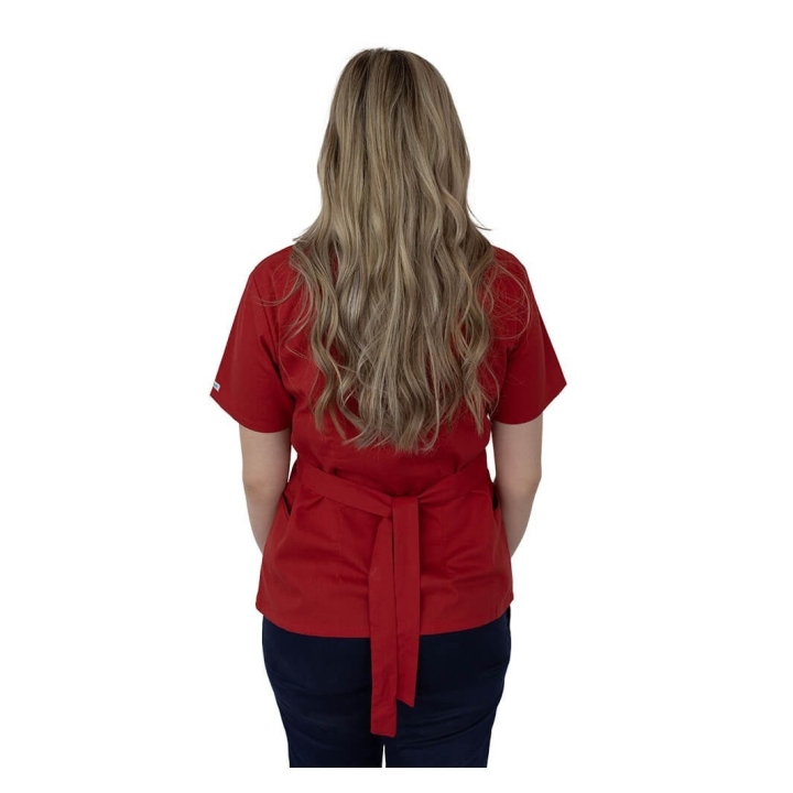Bluza kimono cu maneca scurta Lotus 2, rosu - imagine 3