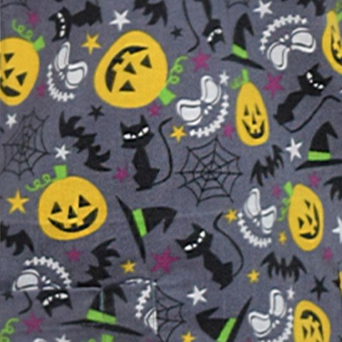 Bluza medicala imprimata, editie speciala de Halloween, Lotus 1, Happy Pumpkin
