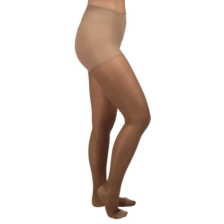 Ciorapi medicali cu chilot, cu varf inchis, 18-22 mmHg, bej - ARS12A - imagine 1