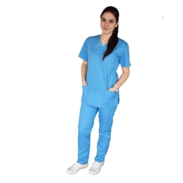 Costum medical Lotus 2, Basic 1, albastru deschis