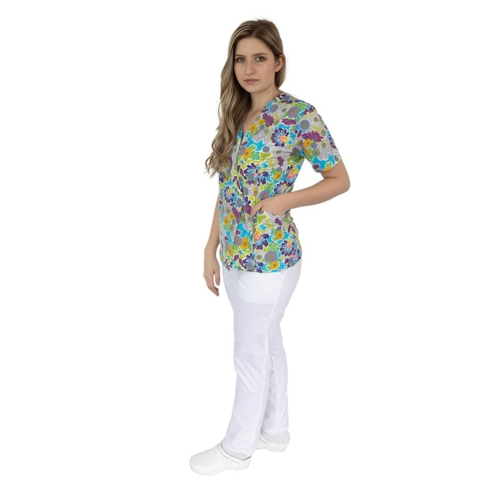 Bluza kimono imprimata, Lotus 1, Mazy Flower - imagine 2
