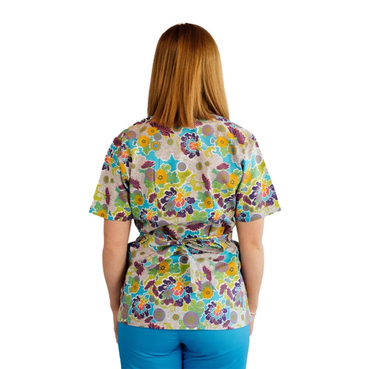 Bluza kimono imprimata, Lotus 1, Mazy Flower - imagine 7
