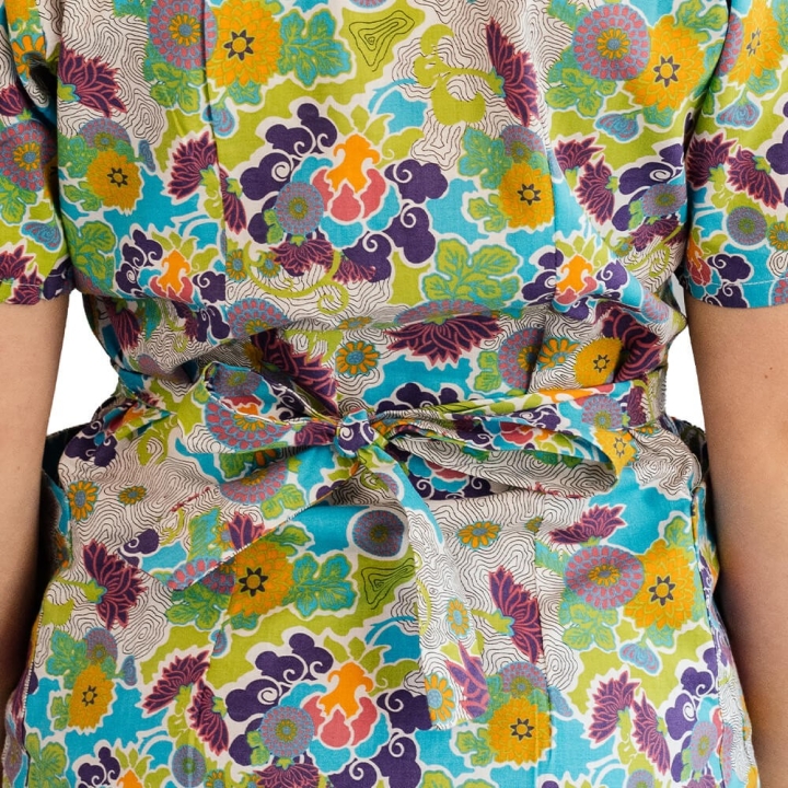 Bluza kimono imprimata, Lotus 1, Mazy Flower - imagine 8