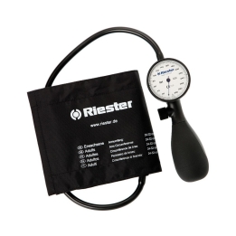 Tensiometru mecanic Riester Shock-Proof®, alb, manseta cu inchidere velcro, marime adulti