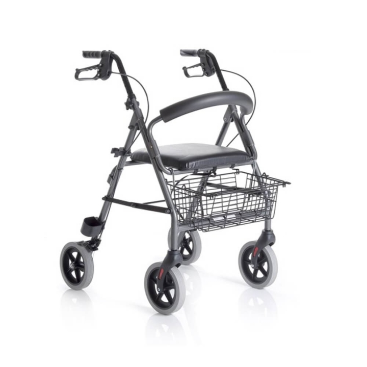 Rolator din aluminiu vopsit, cu 4 roti, sezut si cos  - RP520 ATLANTE - imagine 5