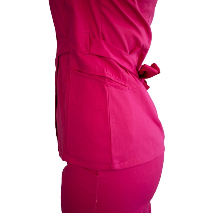 Bluza kimono cu maneca scurta Lotus 2, fucsia - imagine 2