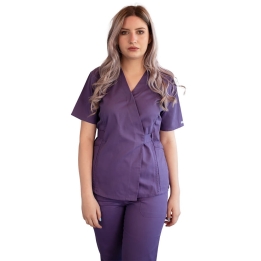 Bluza kimono cu maneca scurta Lotus 2, indigo