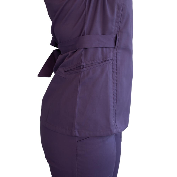 Bluza kimono cu maneca scurta Lotus 2, indigo - imagine 4