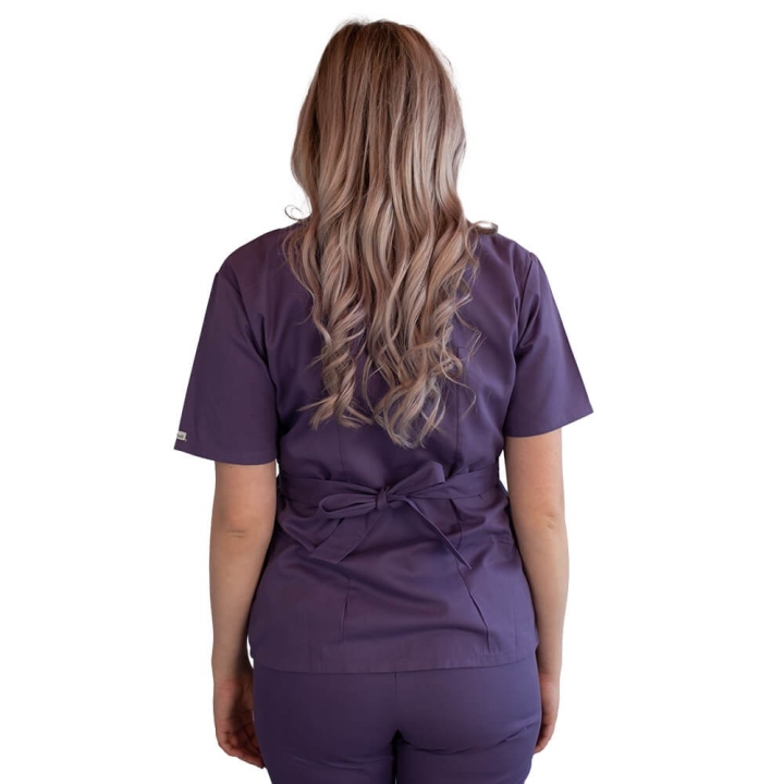 Bluza kimono cu maneca scurta Lotus 2, indigo - imagine 5