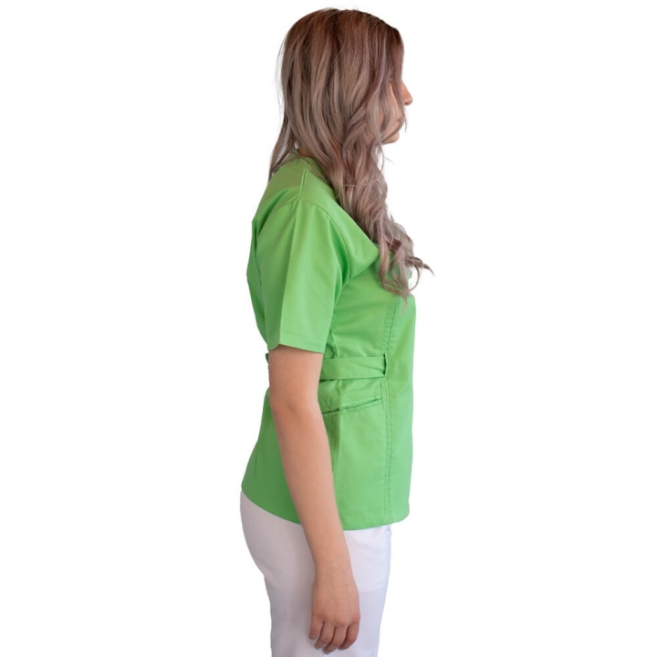 Bluza kimono cu maneca scurta Lotus 2, verde island - imagine 3