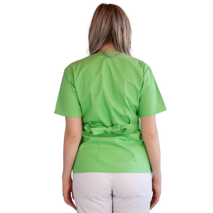 Bluza kimono cu maneca scurta Lotus 2, verde island - imagine 4