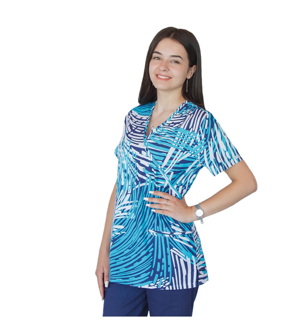 Bluza medicala imprimata Lotus 1, Straight Motion