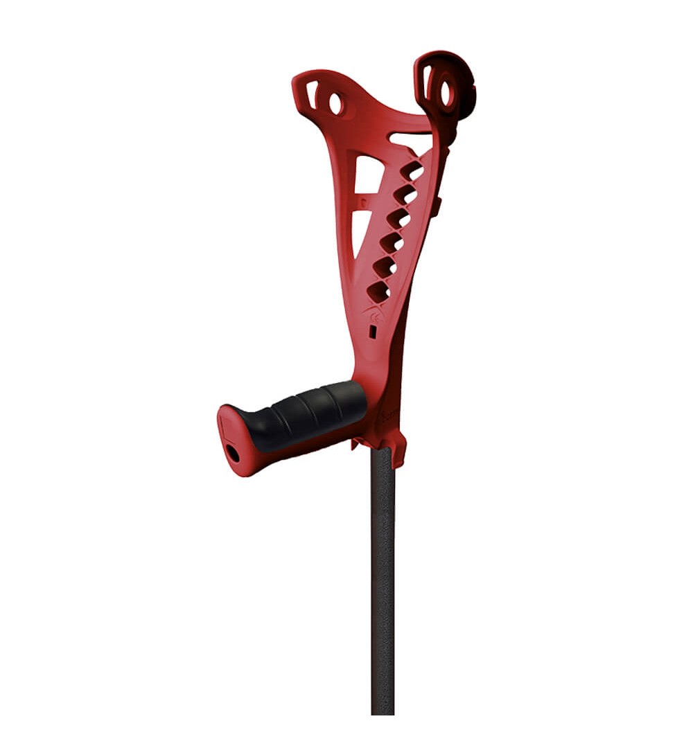 Carja ergonomica, cu sprijin pe cot, Acces SafeWalk, rosu