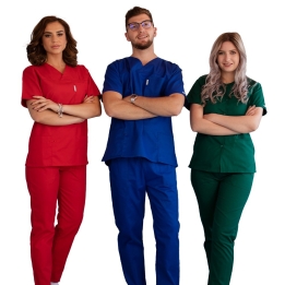 Costum medical unisex, Lotus 2, Basic 1, marimi extra large