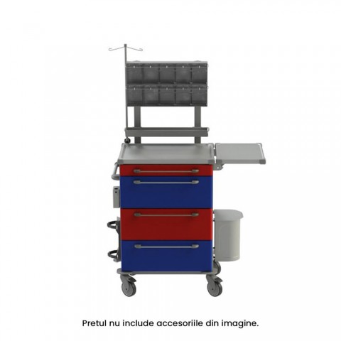 Troliu / carucior medicamente, cu 4 sertare - ZV1258N