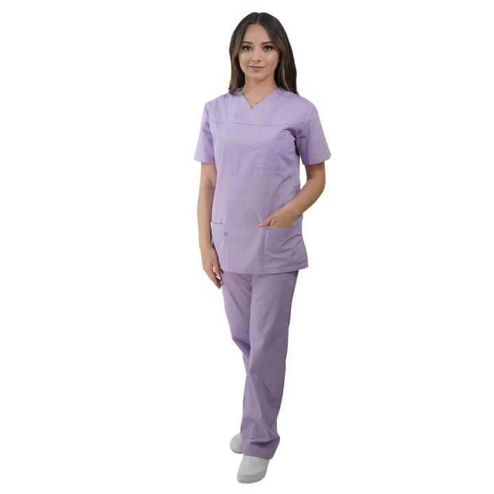 Costum medical Lotus 3, Basic 1 BBC, stretch, lila - imagine 1