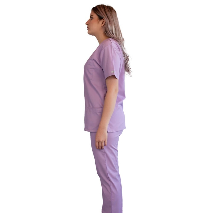 Costum medical Lotus 3, Basic 1 BBC, stretch, lila - imagine 11