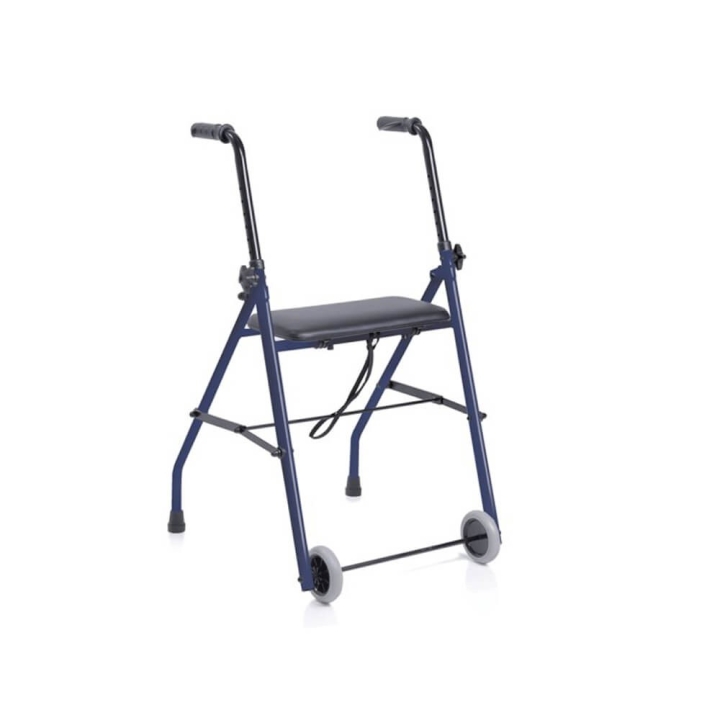 Rolator din otel vopsit, cu 2 roti si sezut - RP682 - imagine 1