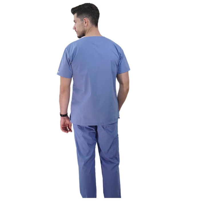 Costum medical Lotus 3, Basic 1 BBC, stretch, albastru ciel - imagine 1