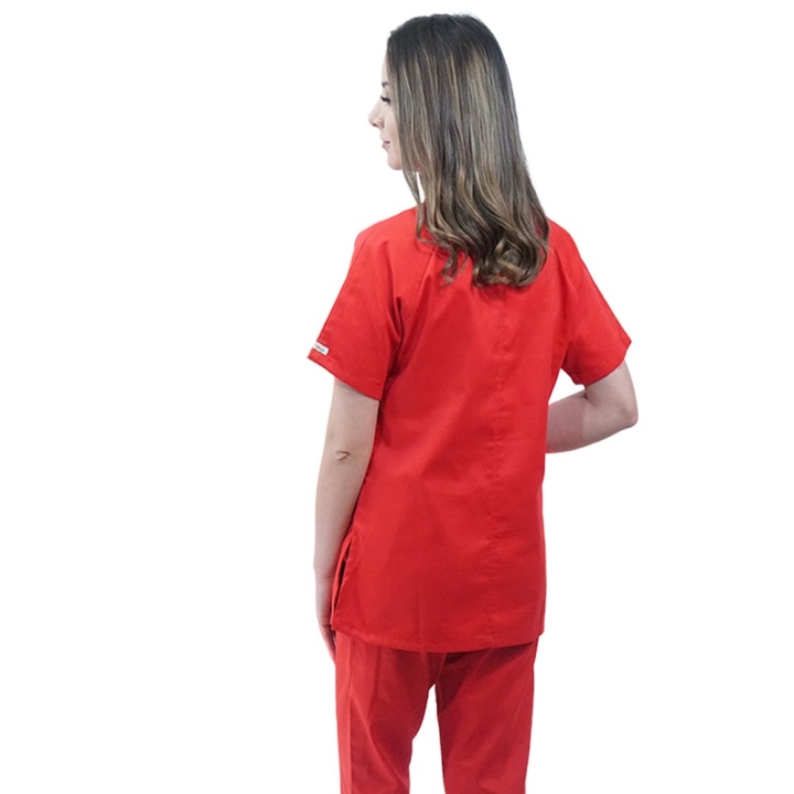 Costum medical Lotus 3, Basic 2, BBC, stretch, rosu - imagine 3