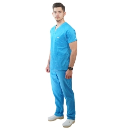 Costum medical Lotus 2, Basic 2, albastru deschis