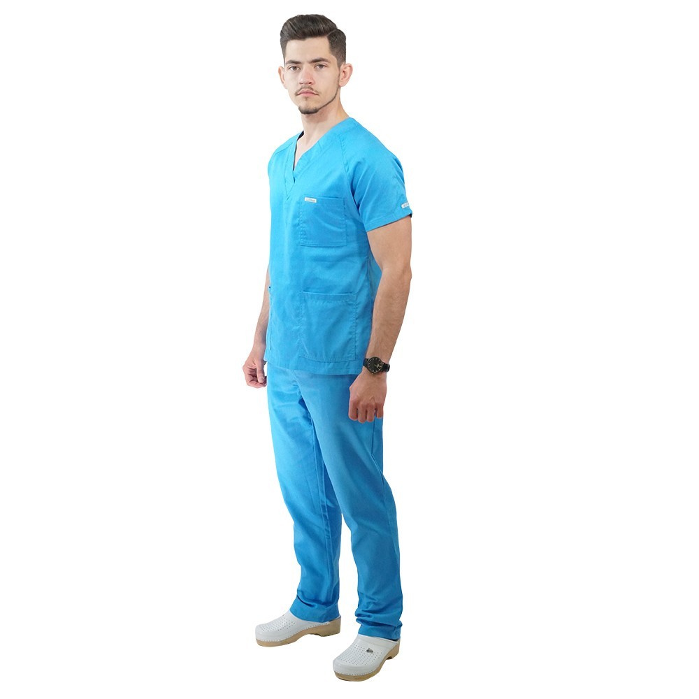 Costum medical Lotus 2, Basic 2, albastru deschis