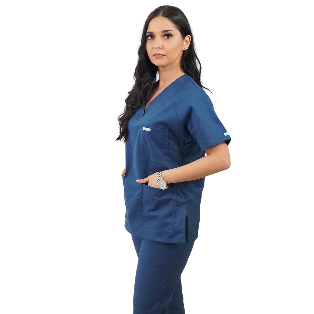 Costum medical Lotus 3, Basic 2, BBC, stretch, turcoaz inchis