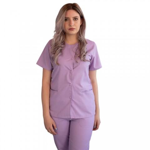 Bluza asimetrica cu capse Lotus 2, lila