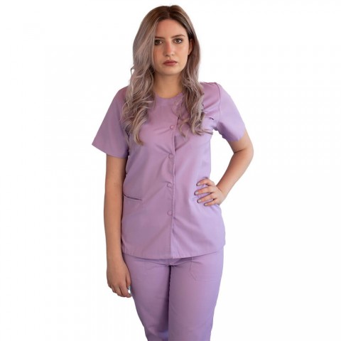 Bluza asimetrica cu capse Lotus 2, lila
