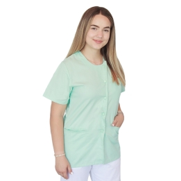 Bluza asimetrica cu capse Lotus 3 BBC, stretch, verde menta