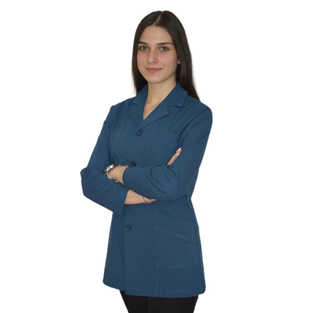 Bluza cu rever, pentru femei, BBC, stretch, turcoaz inchis - B17