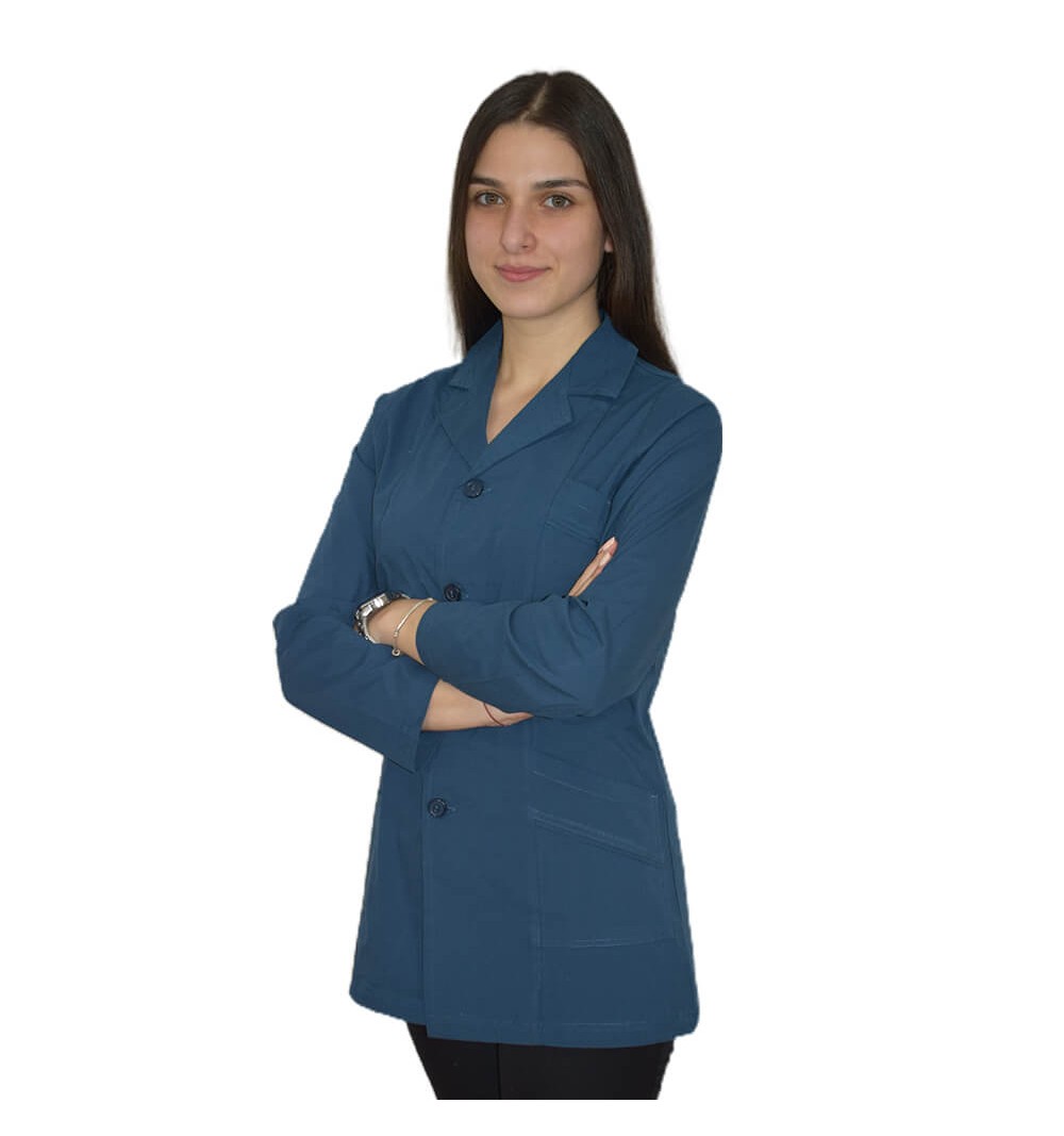 Bluza cu rever, pentru femei, BBC, stretch, turcoaz inchis - B17