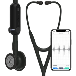 Stetoscop electronic 3M™ Littmann® CORE Digital 8480, Negru complet (Black Edition)