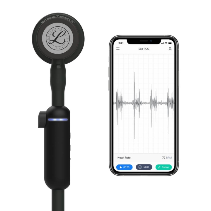 Stetoscop electronic 3M™ Littmann® CORE Digital, Negru complet (Black Edition) - imagine 4