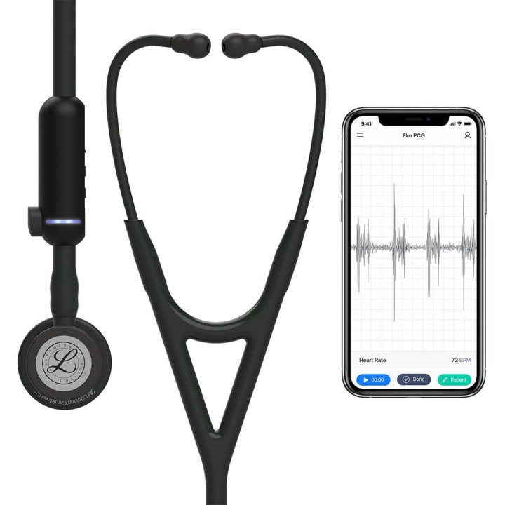 Stetoscop electronic 3M™ Littmann® CORE Digital, Negru complet (Black Edition) - imagine 5
