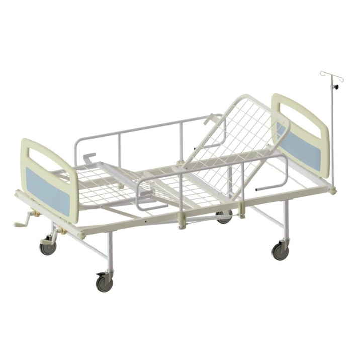 Pat de spital mecanic cu 2 manivele - U0013 - imagine 1