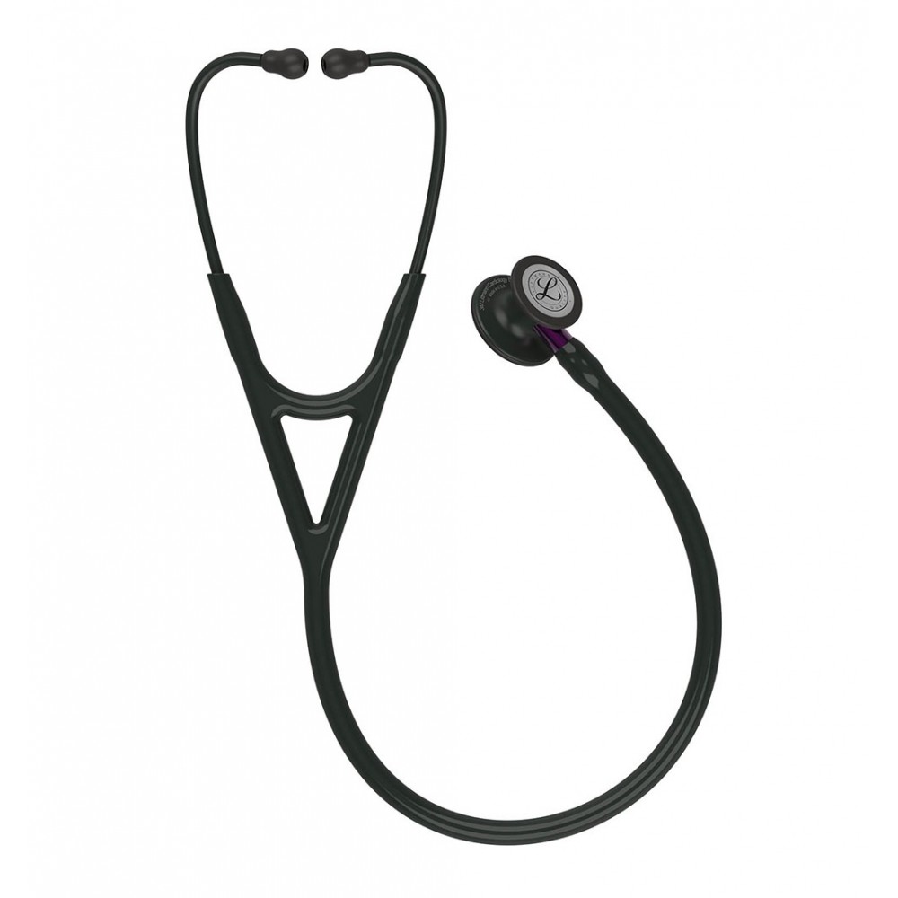 Stetoscop 3M™ Littmann® Cardiology IV, Negru/violet, capsula neagra (Black/Violet/Black)