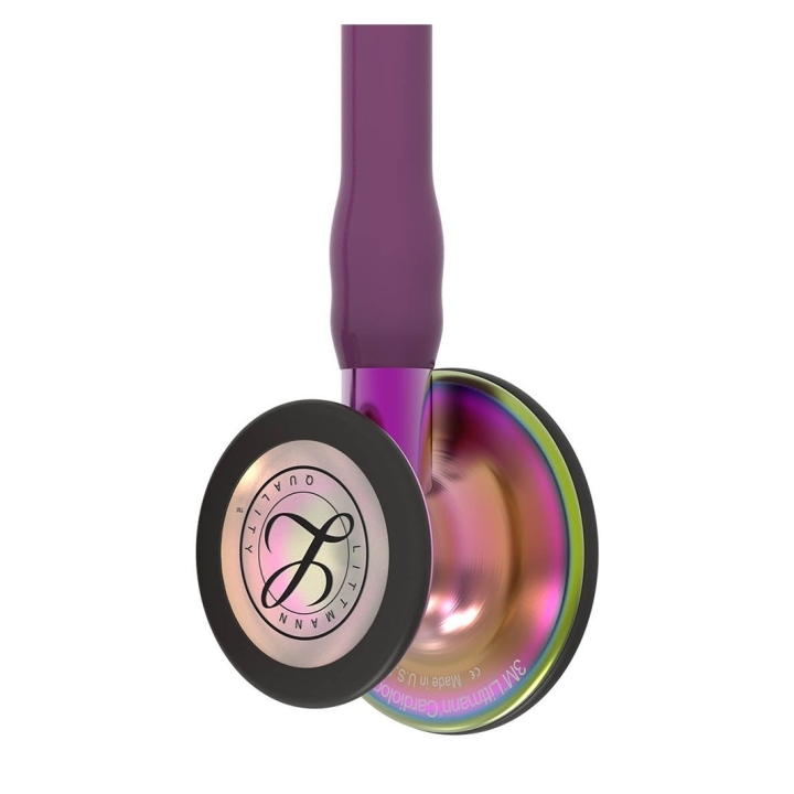 Stetoscop 3M™ Littmann® Cardiology IV, Violet, capsula curcubeu (Plum/Violet/Rainbow) - imagine 3