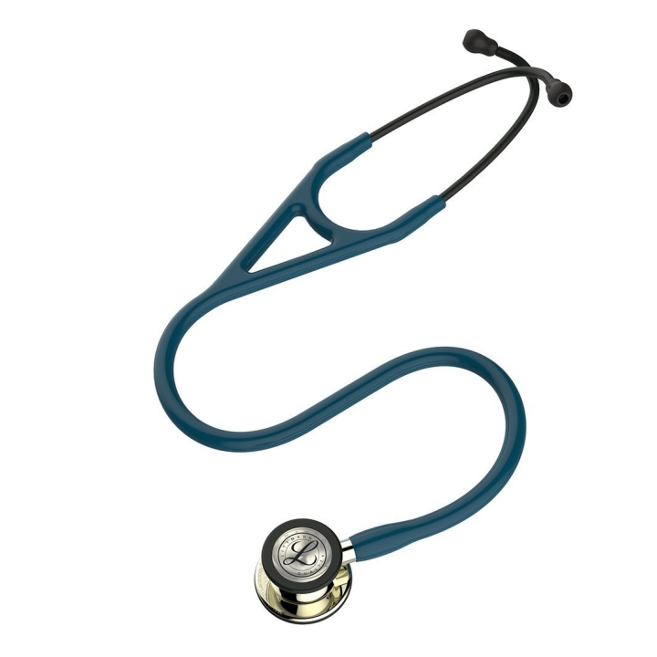 Stetoscop 3M™ Littmann® Cardiology IV, Turcoaz inchis, capsula sampanie (Caribbean Blue/Champagne) - imagine 1