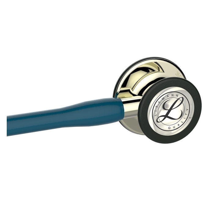 Stetoscop 3M™ Littmann® Cardiology IV, Turcoaz inchis, capsula sampanie (Caribbean Blue/Champagne) - imagine 4
