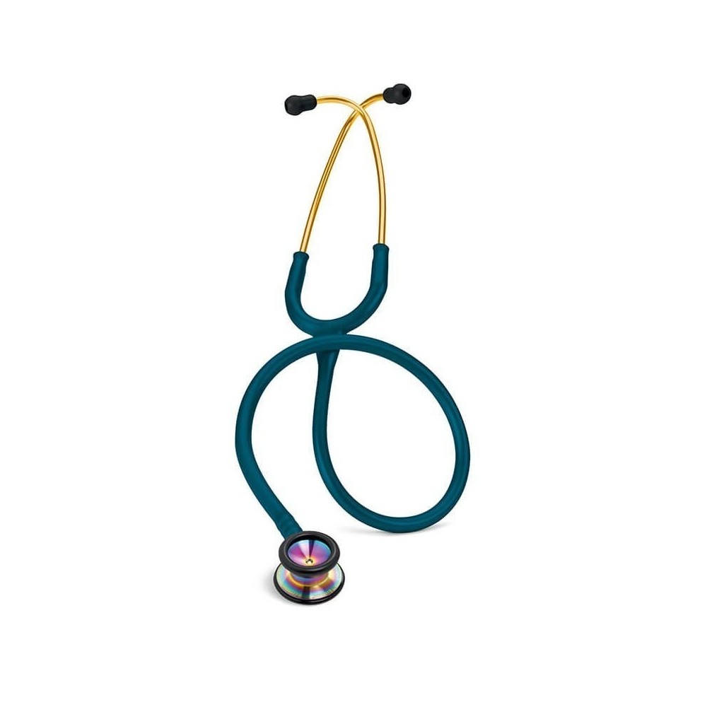 Stetoscop 3M™ Littmann® Classic II Pediatric, Turcoaz inchis, capsula curcubeu (Caribbean Blue/Rainbow)