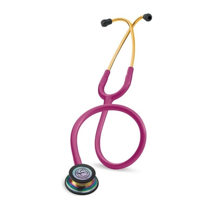 Stetoscop 3M™ Littmann® Classic III, Roz inchis, capsula curcubeu (Rasperry/Rainbow) - imagine 1